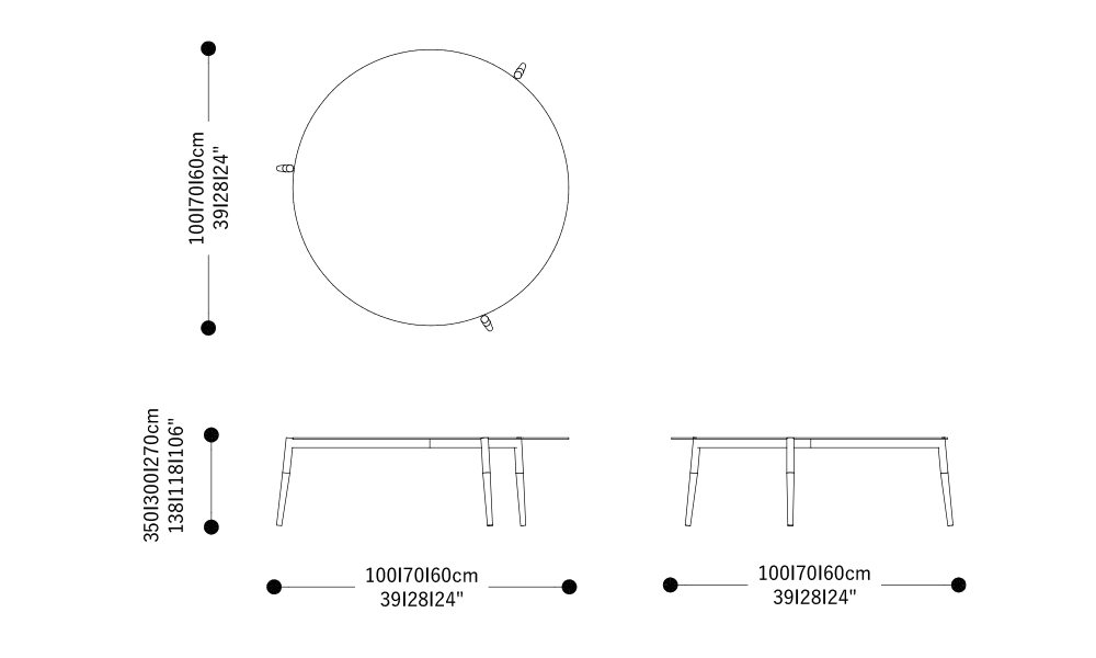 Image of the main dimensions of the product